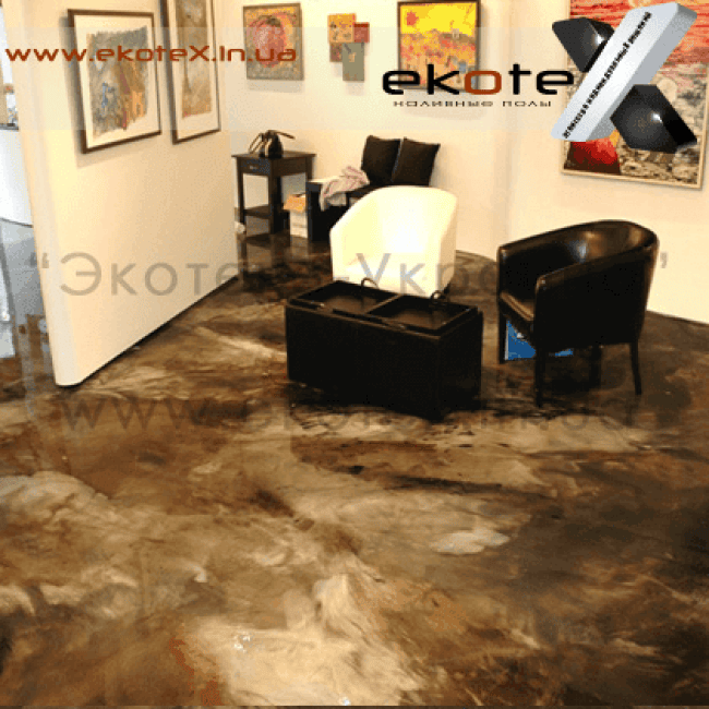 декоративные наливные полы ekoteX наливной пол lux/ex-286